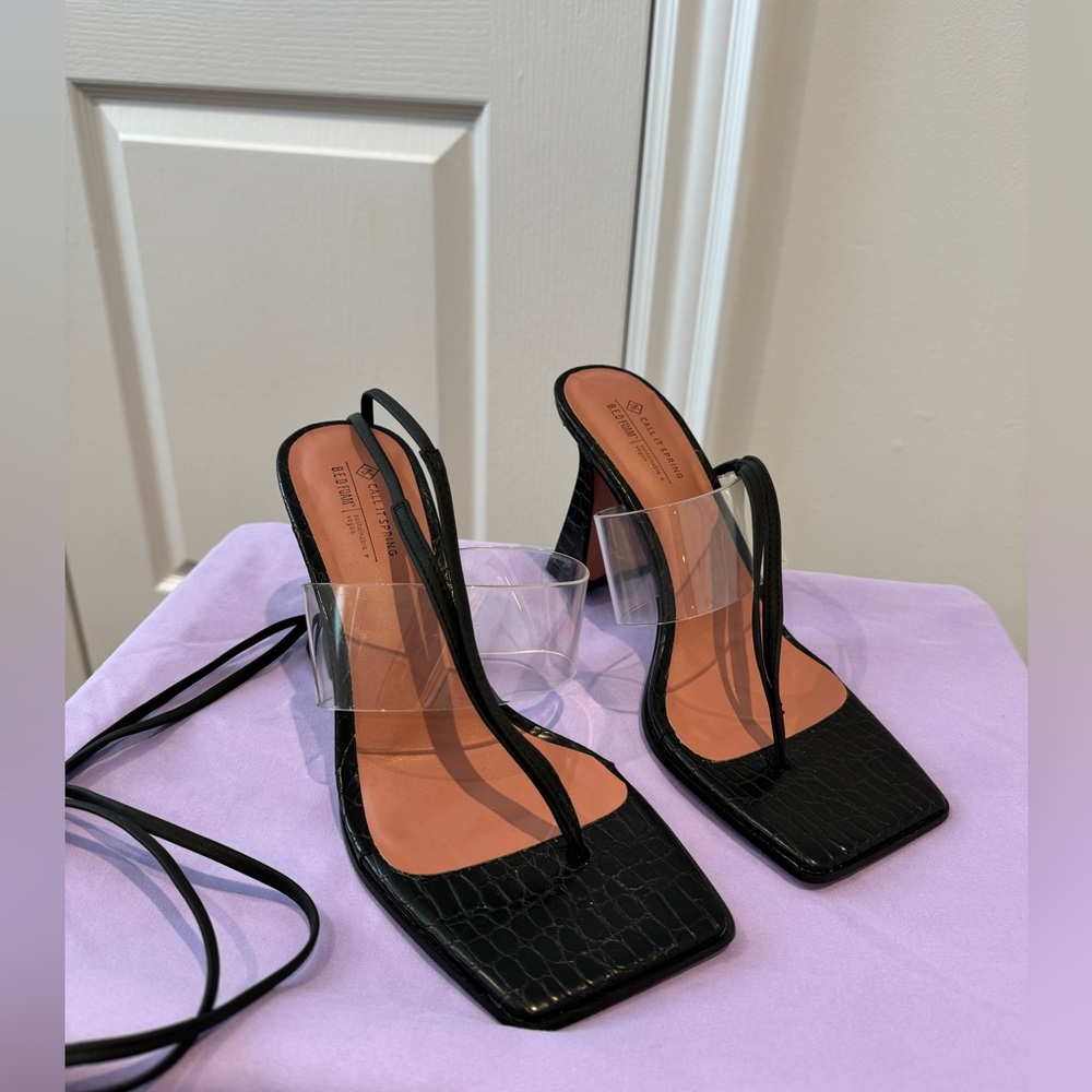 Call it Spring ESMERALDA Black Heels